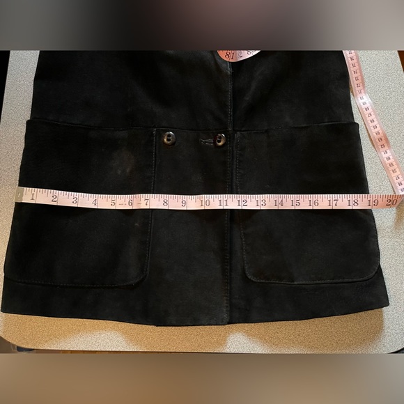 1980s Leather Attic Black Suede Blazer Jacket - Picture 12 of 14